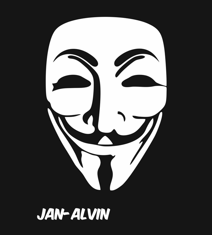 Bilder anonyme Maske namens Jan-Alvin