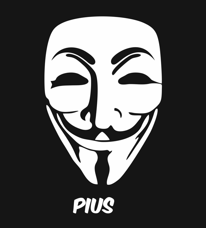 Bilder anonyme Maske namens Pius