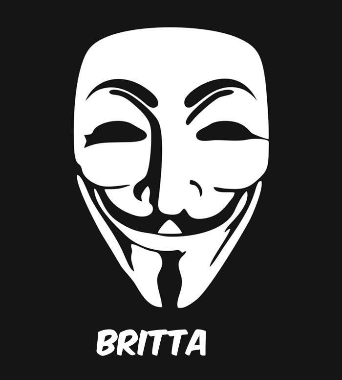 Bilder anonyme Maske namens Britta