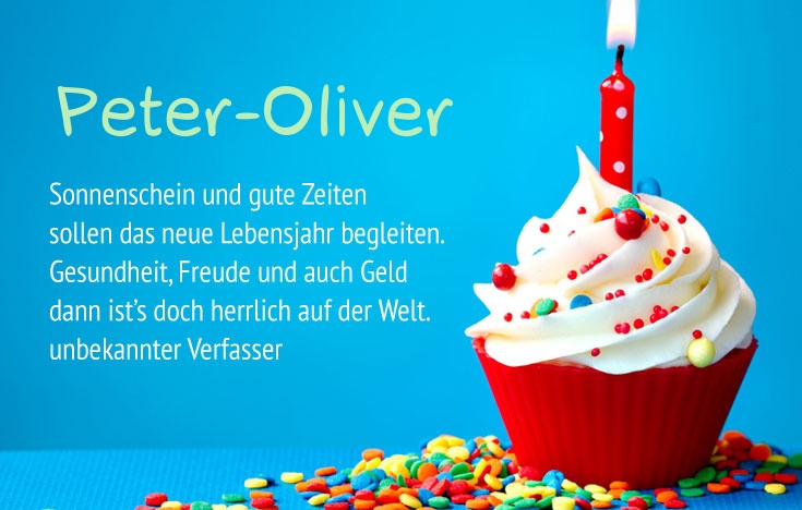 Gratulieren zum geburtstag fr Peter-Oliver