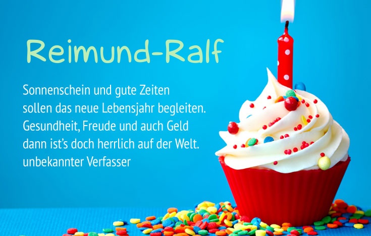 Gratulieren zum geburtstag fr Reimund-Ralf