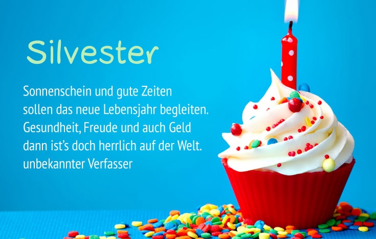 Gratulieren zum geburtstag fr Silvester