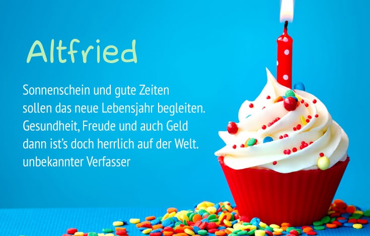 Gratulieren zum geburtstag fr Altfried