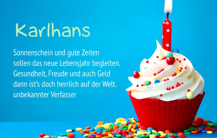 Gratulieren zum geburtstag fr Karlhans