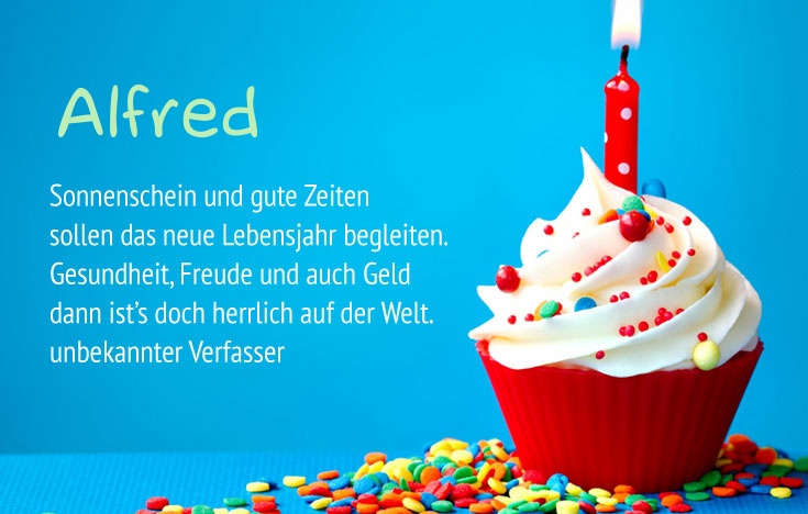 Gratulieren zum geburtstag für Alfred Gratulieren zum geburtstag für Alfred