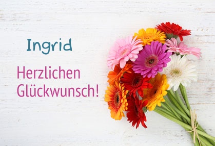 Blumen zum geburtstag fr Ingrid