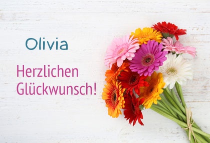 Blumen zum geburtstag fr Olivia