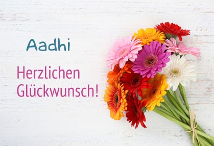 Blumen zum geburtstag fr Aadhi