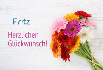 Blumen zum geburtstag fr Fritz