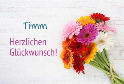 Blumen zum geburtstag fr Timm