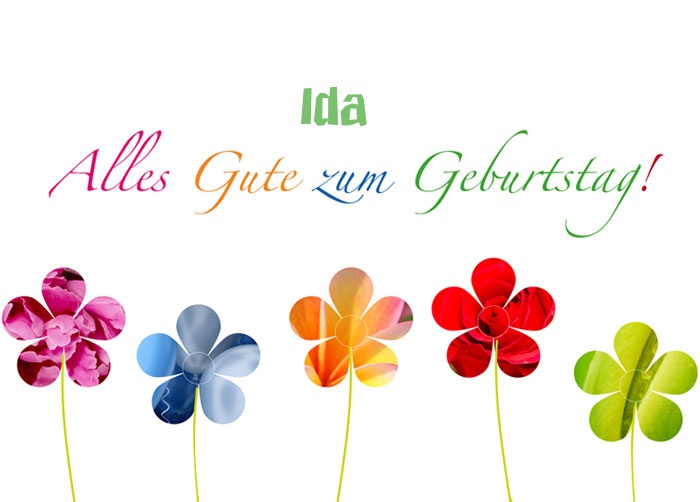 Bilder zum geburtstag fr Ida