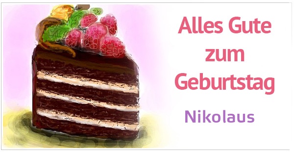 Alles Gute zum Geburtstag, Nikolaus! Alles Gute zum Geburtstag, Nikolaus!