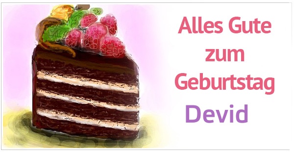 Alles Gute zum Geburtstag, Devid!