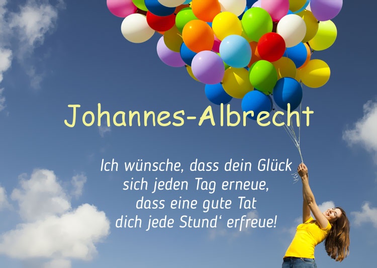 Gedicht zum geburtstag fr Johannes-Albrecht