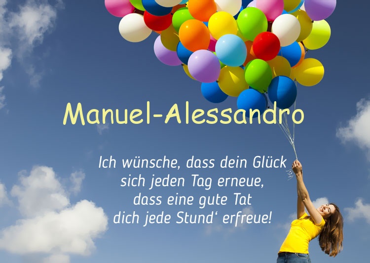 Gedicht zum geburtstag fr Manuel-Alessandro