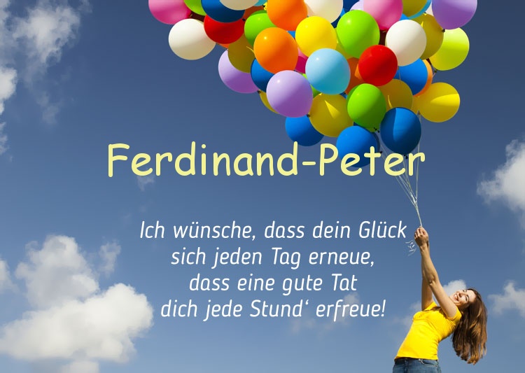 Gedicht zum geburtstag fr Ferdinand-Peter