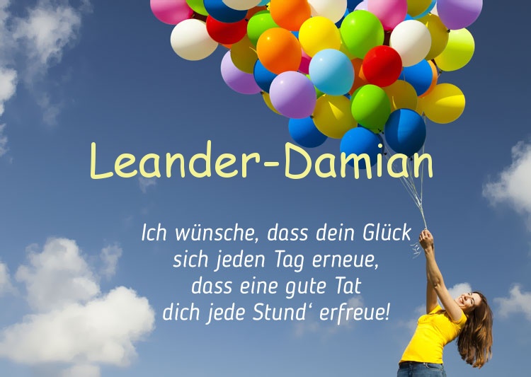 Gedicht zum geburtstag fr Leander-Damian