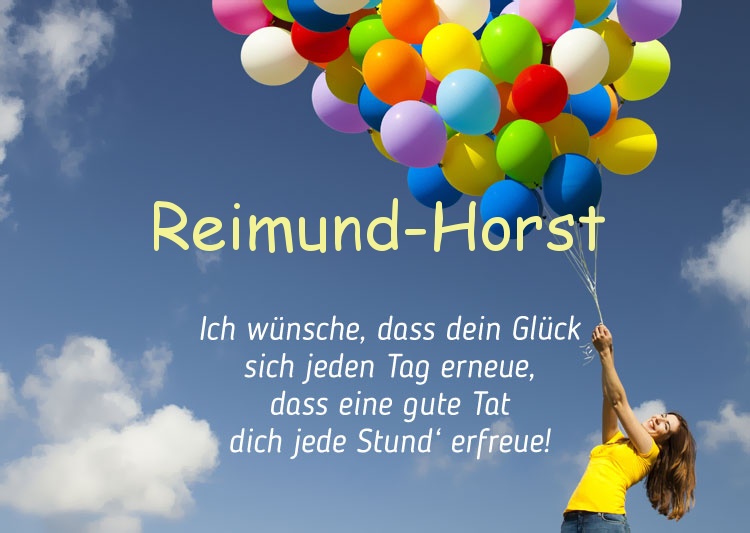 Gedicht zum geburtstag fr Reimund-Horst