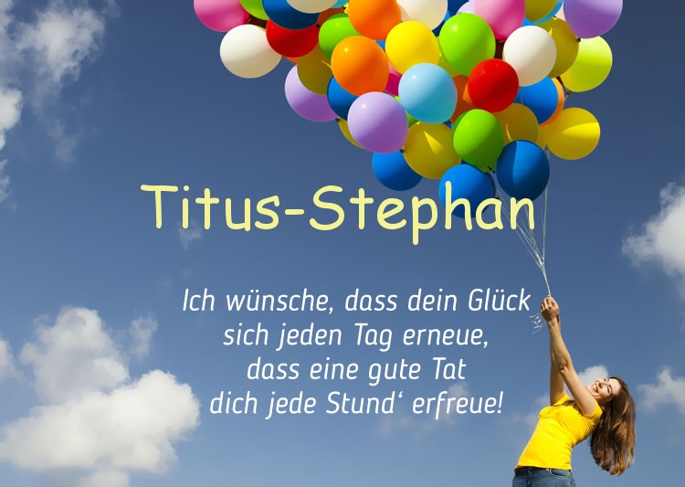 Gedicht zum geburtstag fr Titus-Stephan