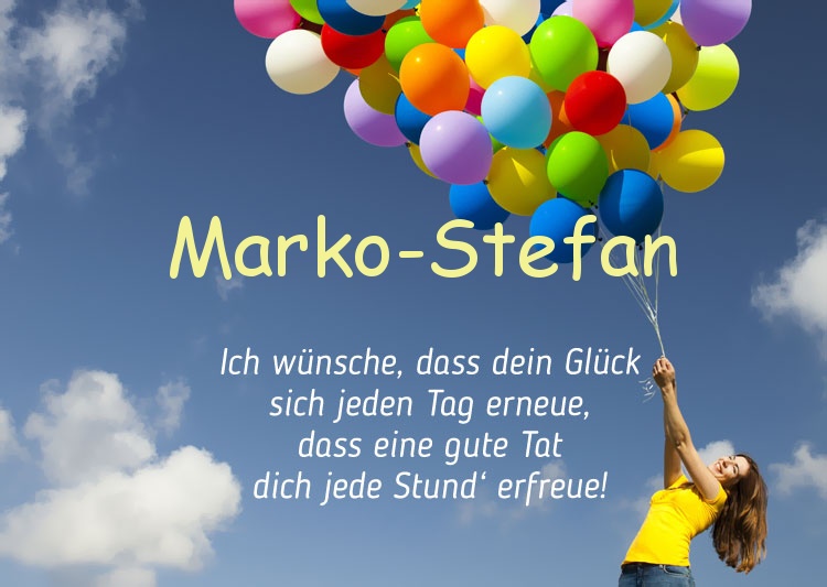 Gedicht zum geburtstag fr Marko-Stefan