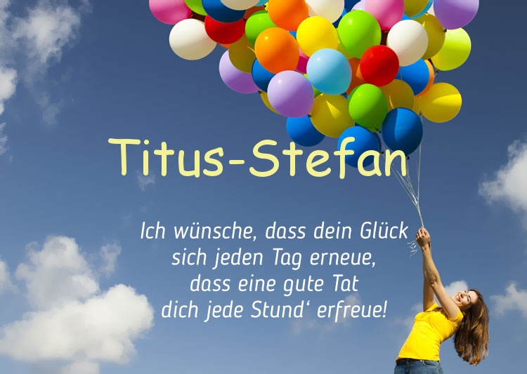 Gedicht zum geburtstag fr Titus-Stefan