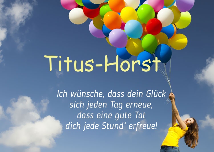 Gedicht zum geburtstag fr Titus-Horst