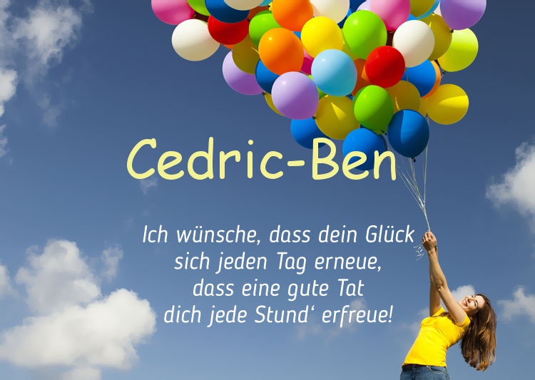 Gedicht zum geburtstag fr Cedric-Ben