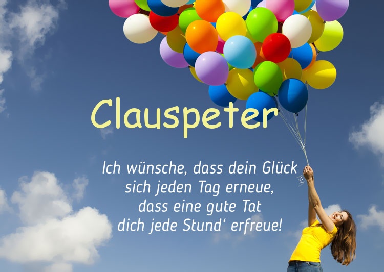 Gedicht zum geburtstag fr Clauspeter