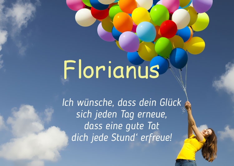 Gedicht zum geburtstag für Florianus