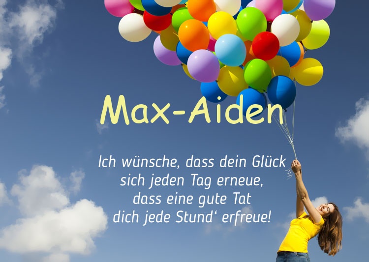 Gedicht zum geburtstag fr Max-Aiden