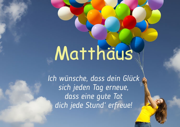 Gedicht zum geburtstag fr Matthus