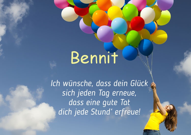 Gedicht zum geburtstag fr Bennit