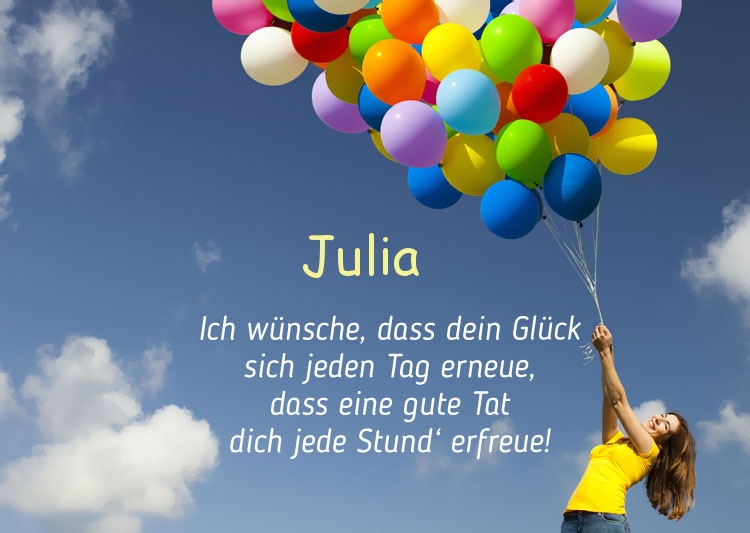 Gedicht zum geburtstag fr Julia