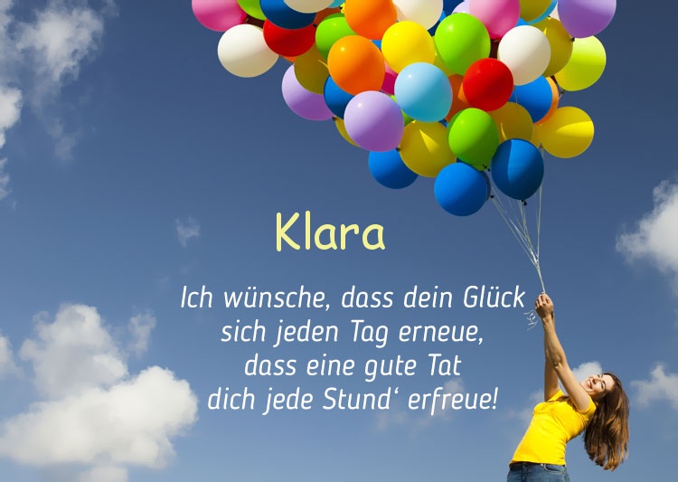 Gedicht zum geburtstag fr Klara