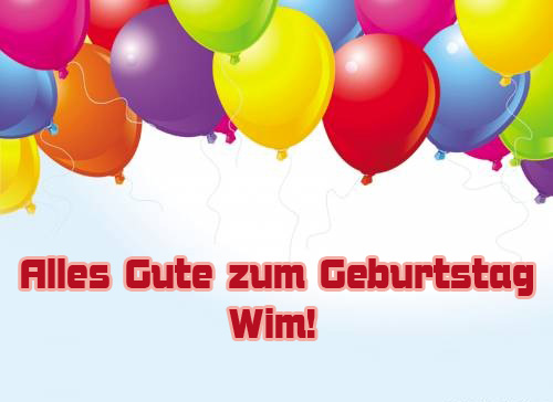 Alles Gute zum Geburtstag Wim!