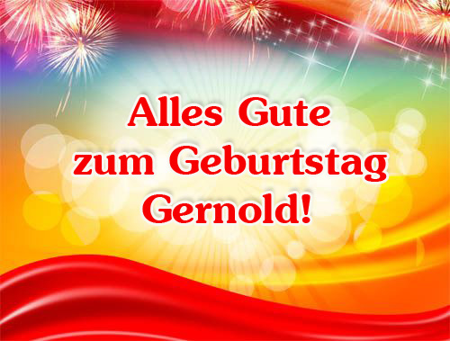 Alles Gute zum Geburtstag, Gernold!