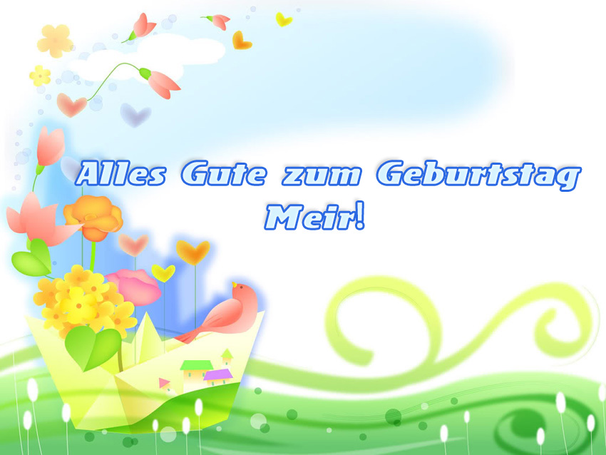 Alles Gute zum Geburtstag, Meir! Alles Gute zum Geburtstag, Meir!