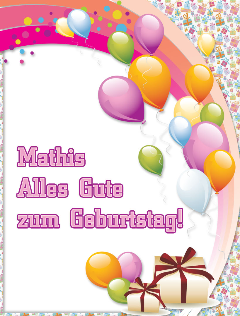 Alles Gute zum Geburtstag, Mathis!