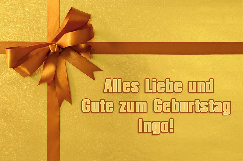 Alles Gute zum Geburtstag, Ingo!