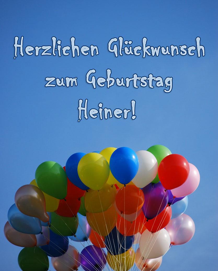 herzlichen glckwunsch zum geburtstag, Heiner!