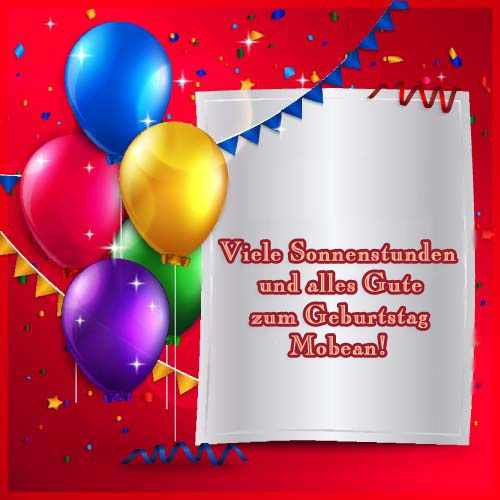 Viele Sonnenstunden zum Geburtstag, Mobean! Viele Sonnenstunden zum Geburtstag, Mobean!