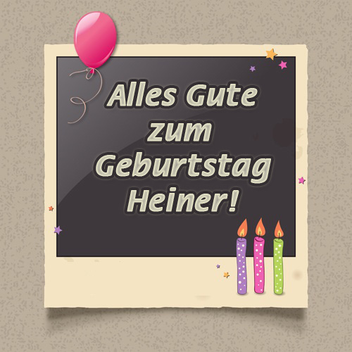 Alles Gute zum Geburtstag, Heiner!