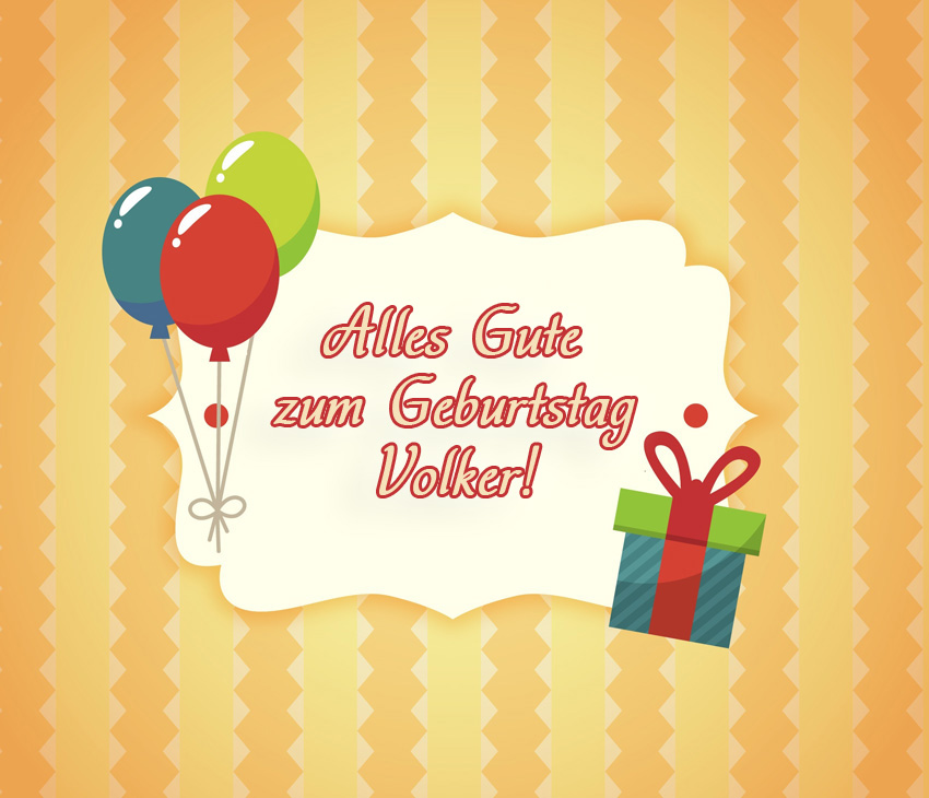 Alles Gute zum Geburtstag, Volker!