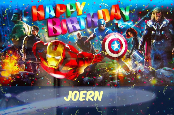 Geburtstagsgre fr Joern von den Marvel-Helden