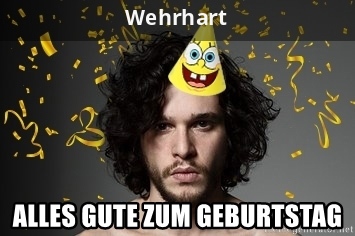 Geburtstagsgre fr Wehrhart von Jon Snow