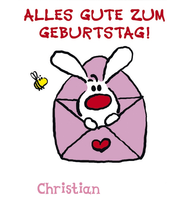 Geburtstagsgre fr Christian vom Hasen