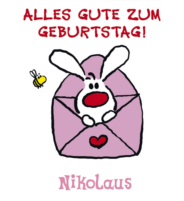 Geburtstagsgre fr Nikolaus vom Hasen