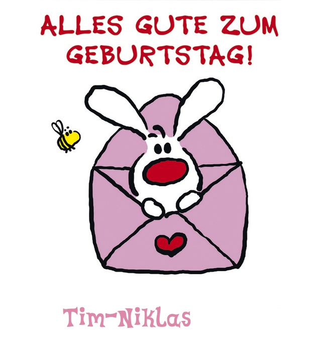 Geburtstagsgre fr Tim-Niklas vom Hasen