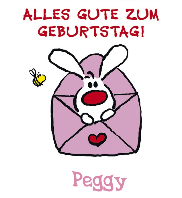 Geburtstagsgre fr Peggy vom Hasen