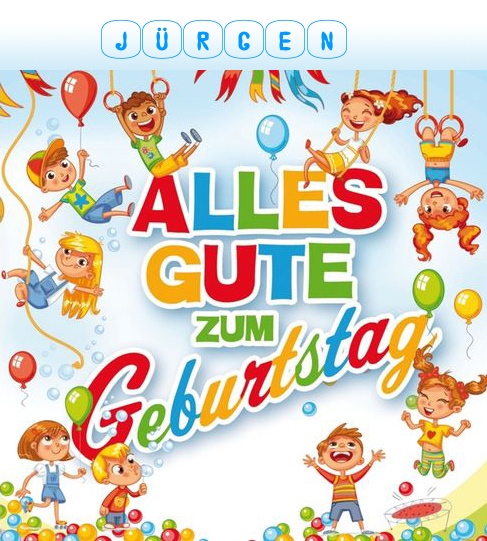 Geburtstagsgre fr das Kind Jrgen